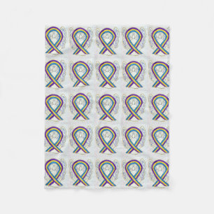 Couverture Polaire Vessie Cancer Sensibilisation Ruban Ange Couvertur