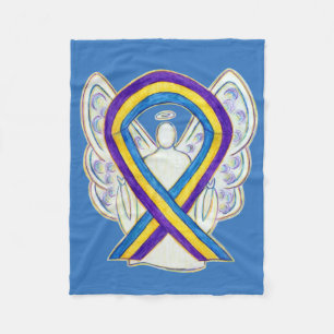 Couverture Polaire Vessie Cancer Sensibilisation Ruban Angel Soft Bla