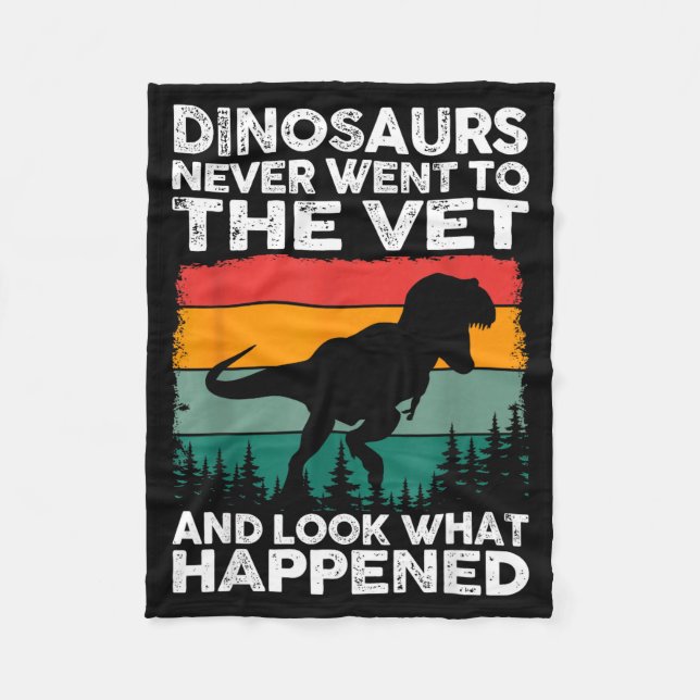 Couverture Polaire Veterinarian Dinosaur Funny Vet Life Animal Rescue (Devant)