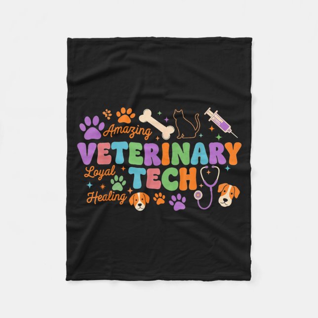 Couverture Polaire Veterinary Technician - Vet Tech Veterinarian Appr (Devant)