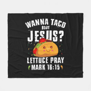 Couverture Polaire Veux Taco Sur Jésus Cinco de Mayo Chrétien 