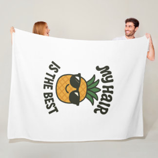 Couverture Polaire Vibes d'ananas cool - Meilleur design de cheveux