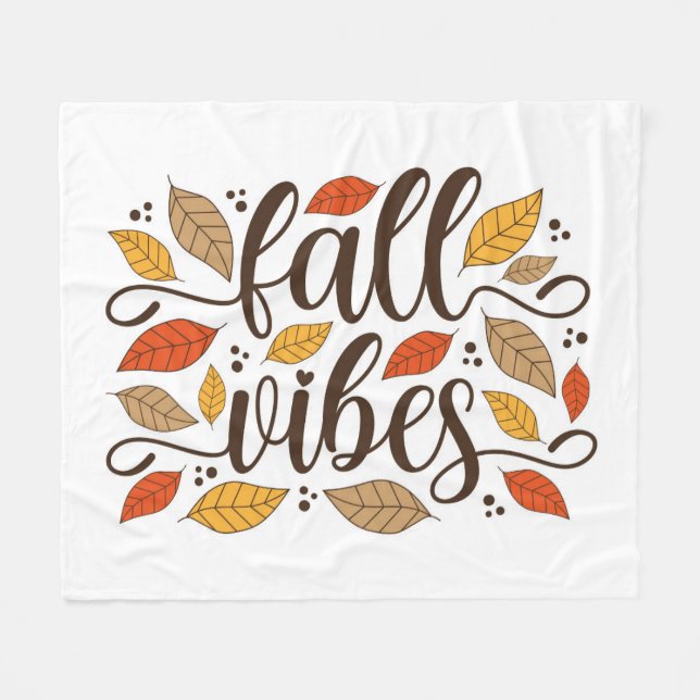Couverture Polaire Vibes d'automne (Devant (Horizontal))