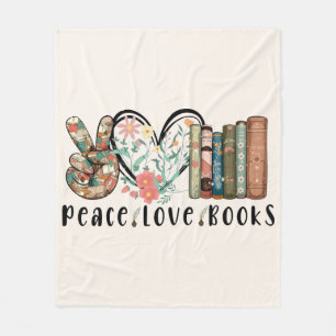 Couverture Polaire Vibes tranquilles : Paix, Amour et Livres