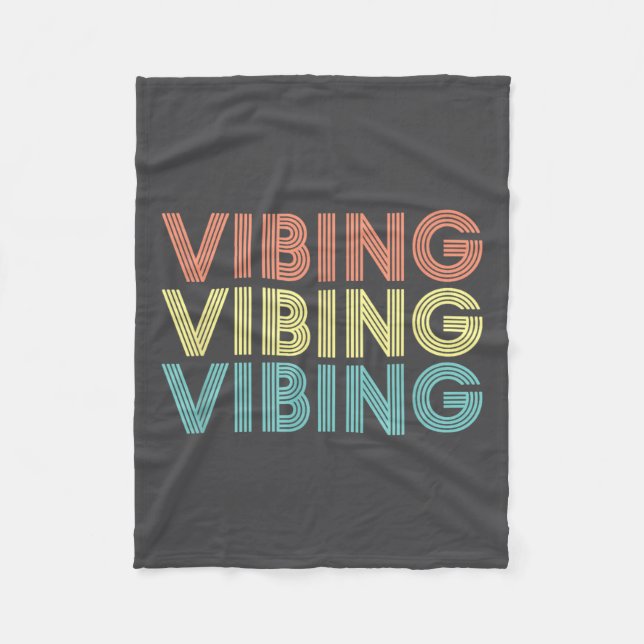 Couverture Polaire Vibing Shirt. Awesome Feeling, Feel Good Motivatio (Devant)