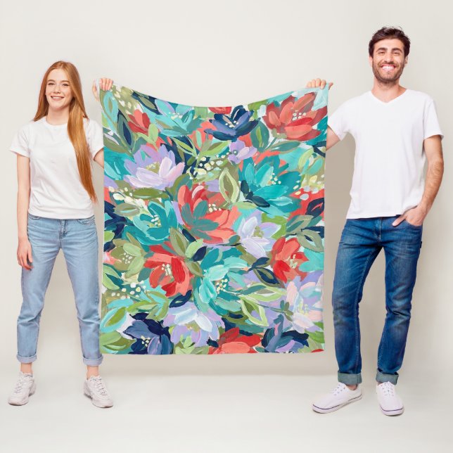 Couverture Polaire Vibrant Garden Symphony (En situation)