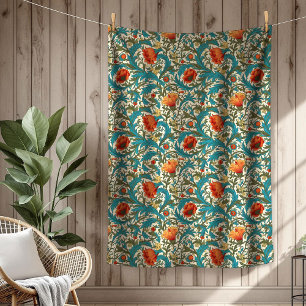 Couverture Polaire Vibrant William Morris Élégance florale intemporel