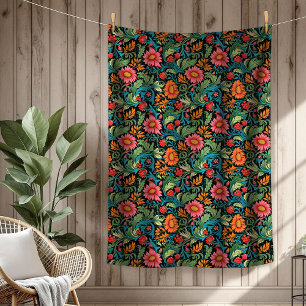 Couverture Polaire Vibrant William Morris Élégance florale intemporel