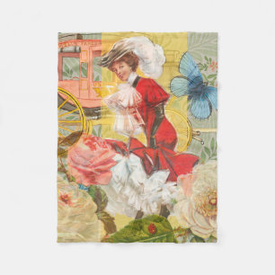 Couverture Polaire Victorian Lady Woman Fun Carriage