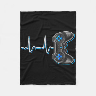 Couverture Polaire Video Gamer Heartbeat Video Game Controller Cadeau
