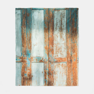 Couverture Polaire vieilles portes en bois fond antique, architecture