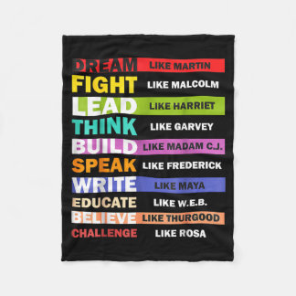 Couverture Polaire Vies de Noirs S Leaders Noirs Mois de l'Histoire d