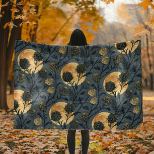 Couverture Polaire Vignes d'Escalade Golden Twilight Floral