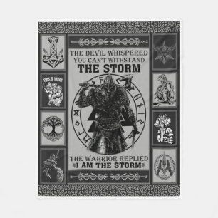 Couverture Polaire Viking Le Guerrier A Répondu Que Je Suis La Tempêt