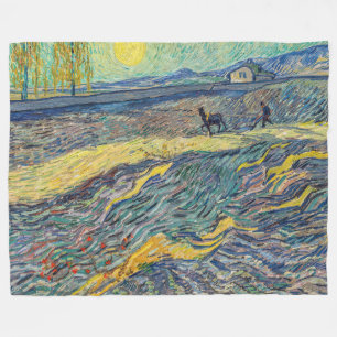 Couverture Polaire Vincent van Gogh - Champ avec des agriculteurs lab