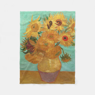 Couverture Polaire Vincent Van Gogh Douze Tournesols Dans Un Vase