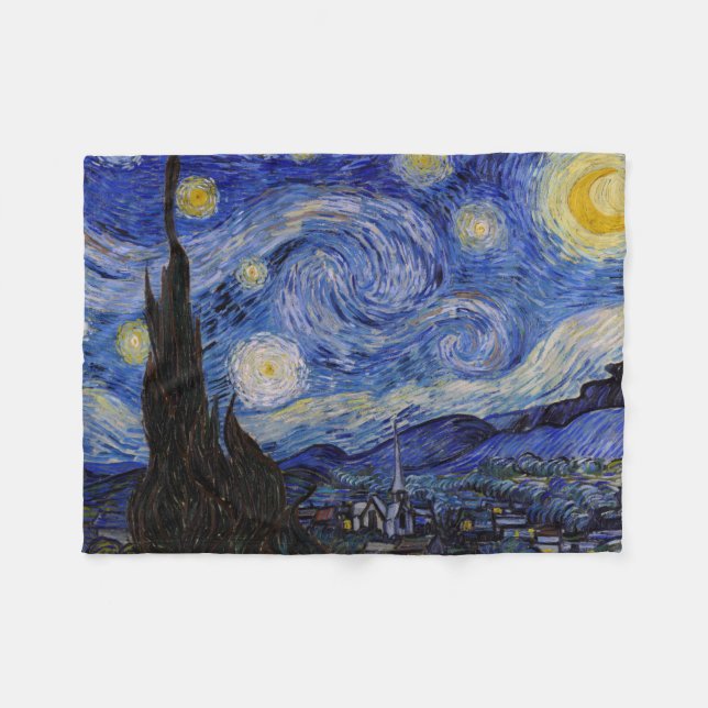 Couverture Polaire Vincent Van Gogh - La nuit étoilée (Devant (Horizontal))