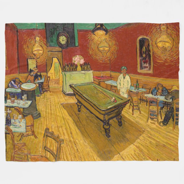 Couverture Polaire Vincent van Gogh - Le Night Café (Devant (Horizontal))