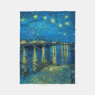 Couverture Polaire Vincent Van Gogh Nuit étoilée sur le Rhône