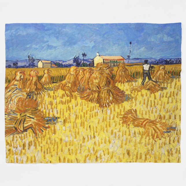 Couverture Polaire Vincent van Gogh - Récolte en Provence (Devant (Horizontal))