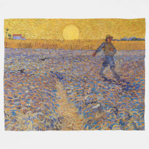 Couverture Polaire Vincent van Gogh - Sower avec réglage Sun