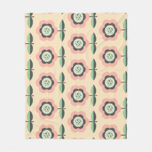 Couverture Polaire Vintage classique : Floral Design sans joint