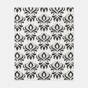 Couverture Polaire Vintage damassé floral sans couture motif. Tablett