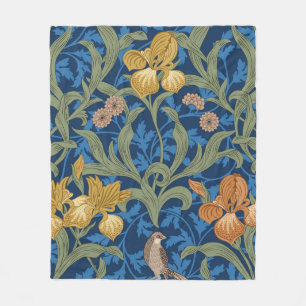Couverture Polaire Vintage floral seamless pattern with orange iris a