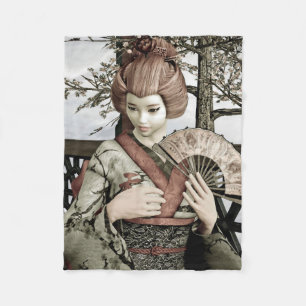 Couverture Polaire Vintage Geisha