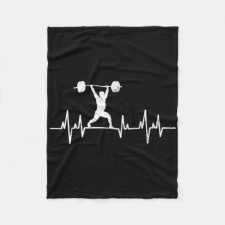 Couverture Polaire Vintage levage Powerlifting Bodybuilding Heartbea