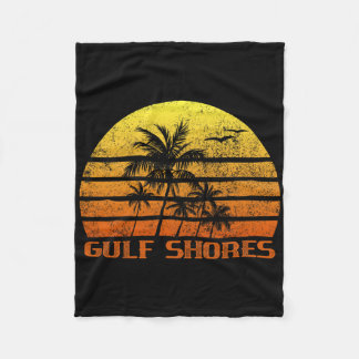 Couverture Polaire Vintage Retro Beach Vacances Gulf Shores Alabama S