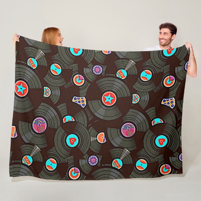 Couverture Polaire Vinyl PopArt (En situation)