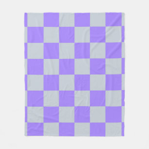 Couverture Polaire Violet À damiers En vichy Motif