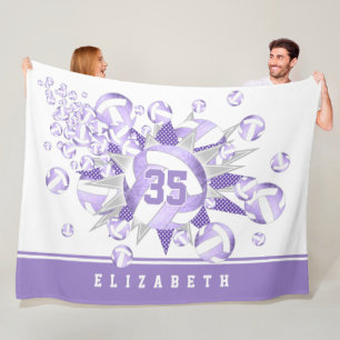 Couverture Polaire violet violet blanc violet girly et étoiles