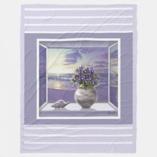 Couverture Polaire violettes dans un bocal de lune