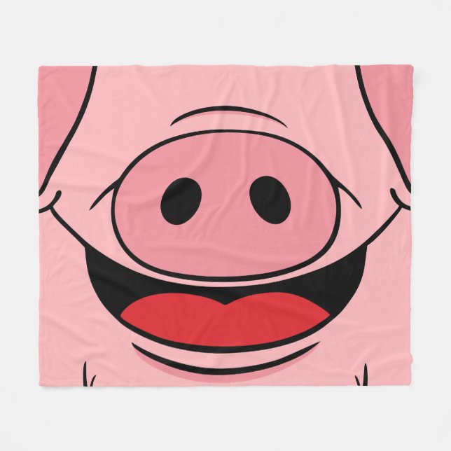 Couverture Polaire Visage de porc (Devant (Horizontal))