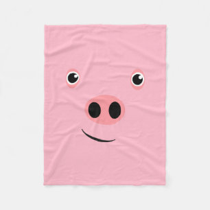 Couverture Polaire Visage de porc
