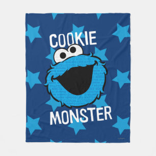 Couverture Polaire Visage du Motif du monstre de cookies