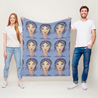 Couverture Polaire Visage Pouvoir des Femmes