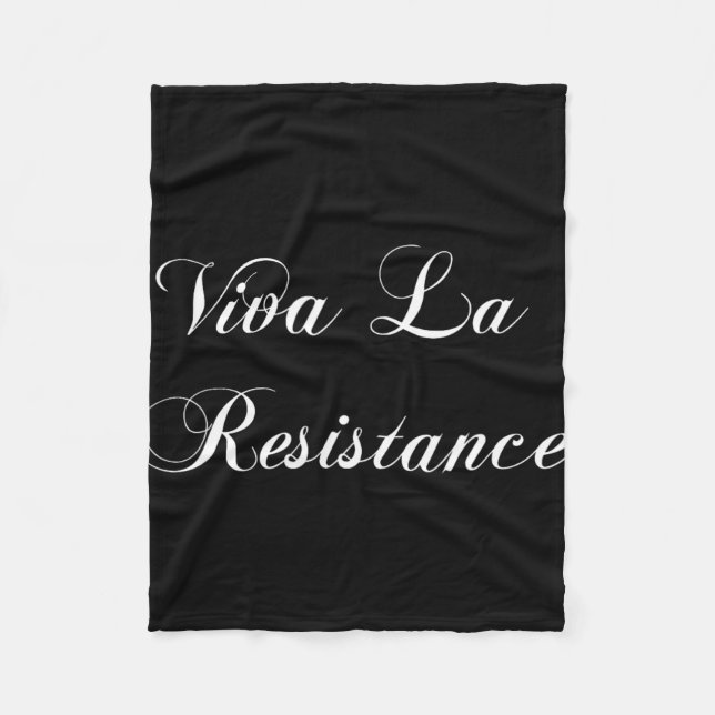 Couverture Polaire Viva La Résistance française Résiste à l'anti-Trum (Devant)