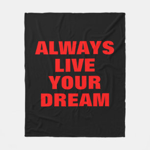 Couverture Polaire Vivez toujours votre rêve Motivation