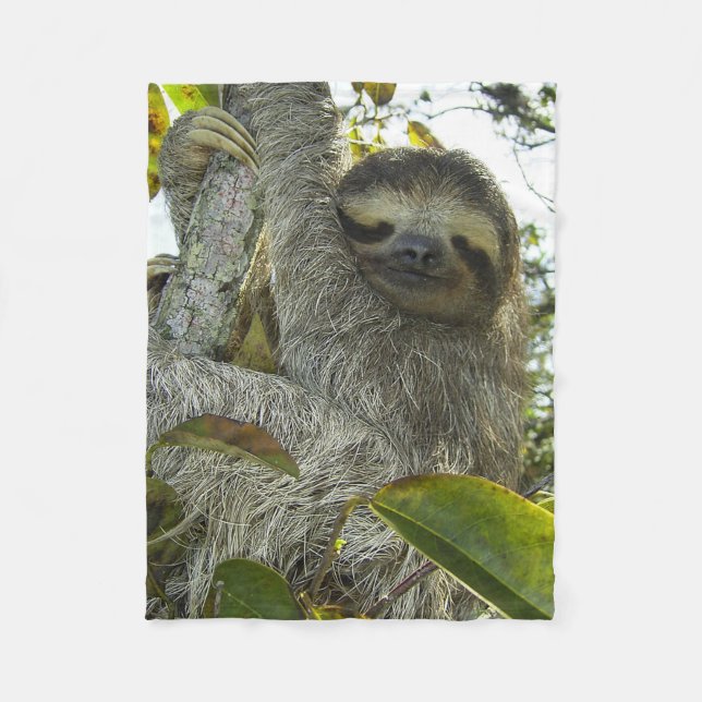 Couverture Polaire Vivre la vie comme une Sloth (Devant)