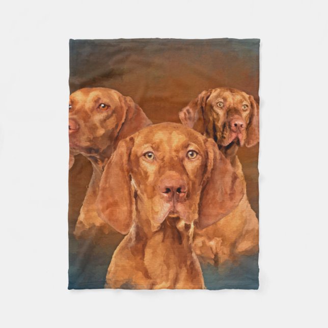 Couverture Polaire Vizsla - collage hongrois d'indicateur (Devant)