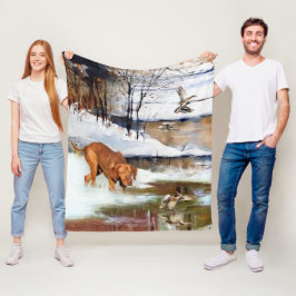 Couverture Polaire Vizsla hongroise, canards de chasse en hiver
