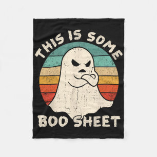 Couverture Polaire Voici Une Feuille De Boo Éffrayant Horreur Vintage
