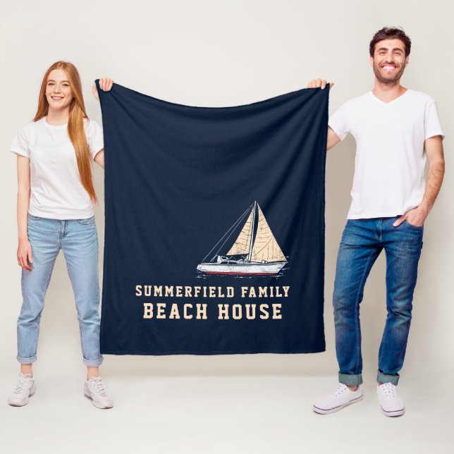 Couverture Polaire Voile nautique Famille Plage Maison Bateau Personn (En situation)