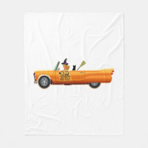 Couverture Polaire voiture halloween