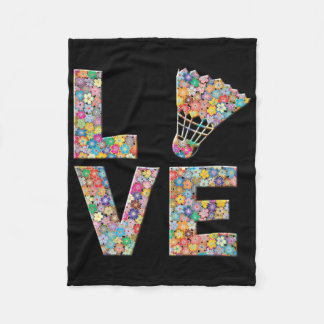 Couverture Polaire Volant de badminton Ball Love Flowers