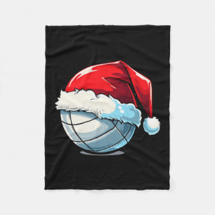 Couverture Polaire Volley-ball Noël Santa Hat Funny Volleyball Lo