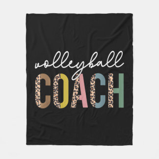 Couverture Polaire Volleyball Maman Leopard Volleyball Coach Équipe C